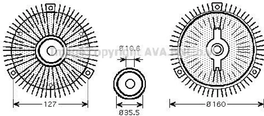 Embrayage de ventilateur PRASCO MSC417 pour Sprinter W901-W905 OE 2005822