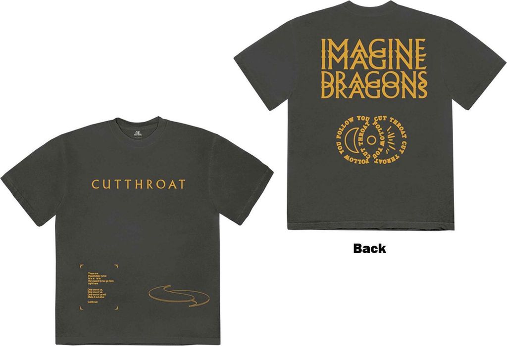 Imagine Dragons - "Cutthroat" T-Shirt für Herren/Damen Uni RO3383 (M) (Anthrazit)