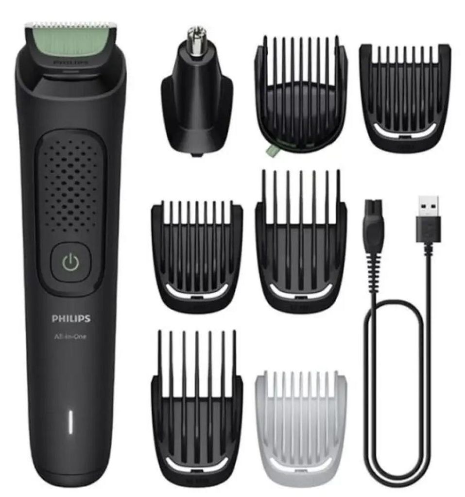 Philips All-in-One Trimmer 3000 Series MG3940/15 8-in-1-Trimmer, Schwarz, 0,5 mm, 1,6 cm, 1 mm, Universal, Bart, Ohr, Kopf, Nase
