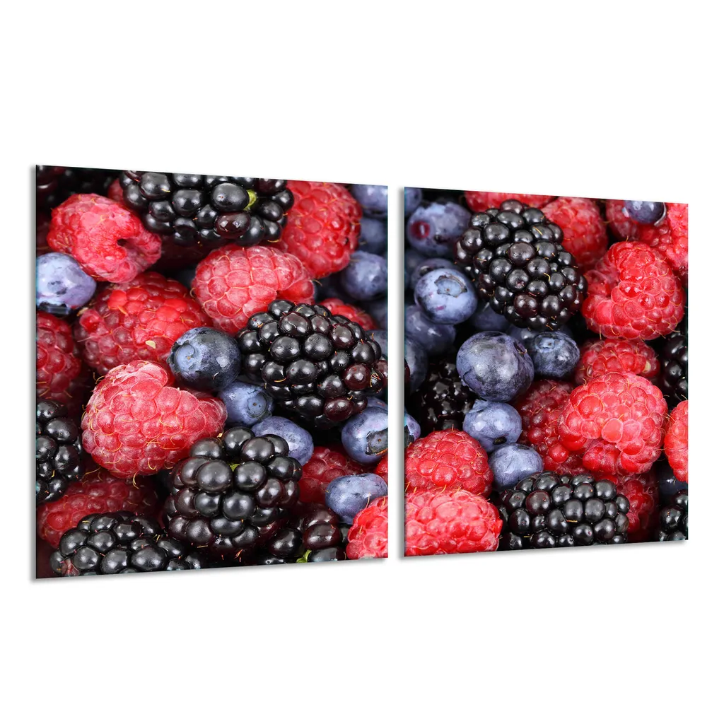 Decorwelt Piastra Copripiano In Vetro 90x52 Cm Frutta Scura – Protezione Per Fornelli Elettrici E A Induzione