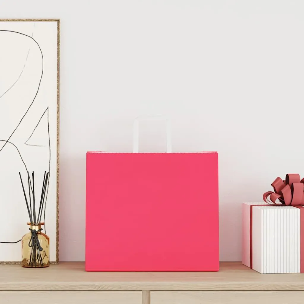Shopper Carta Kraft Rosa vidaXL 250 Pezzi - Packaging Sostenibile 32x22x28