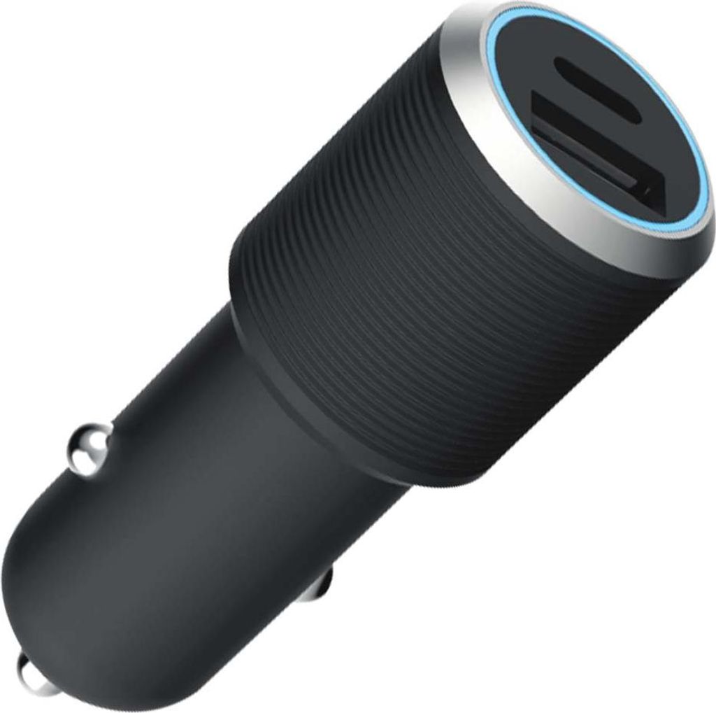 Force Power, Doppel-Autoladegerät 37W (12+25W) Power Delivery, Schwarz