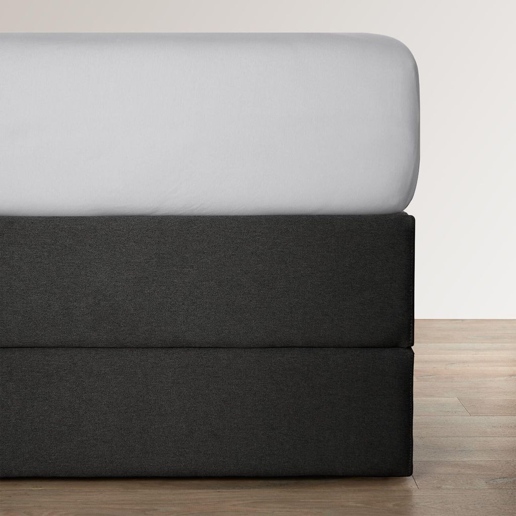 Bettwaren-Shop Jersey-Elasthan Boxspring Spannbettlaken Multi-Stretch für hohe Matratzen 90x190 - 100x220 cm silber