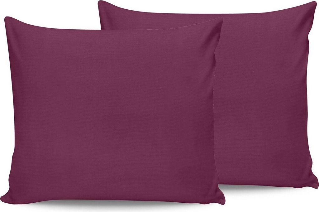 L'Essentiel Linge de Maison, Purple, Lila, Kissenbezug-Set (2 Stück), 100 % BAUMWOLLE RANFORCE, 50 x 70 cm