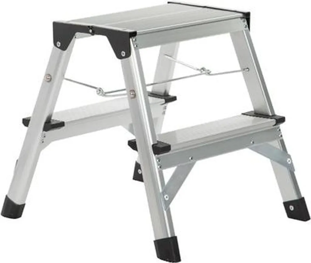 Escalo Escabeau Aluminium Steppy 3 Marches à Pieds Antidérapants