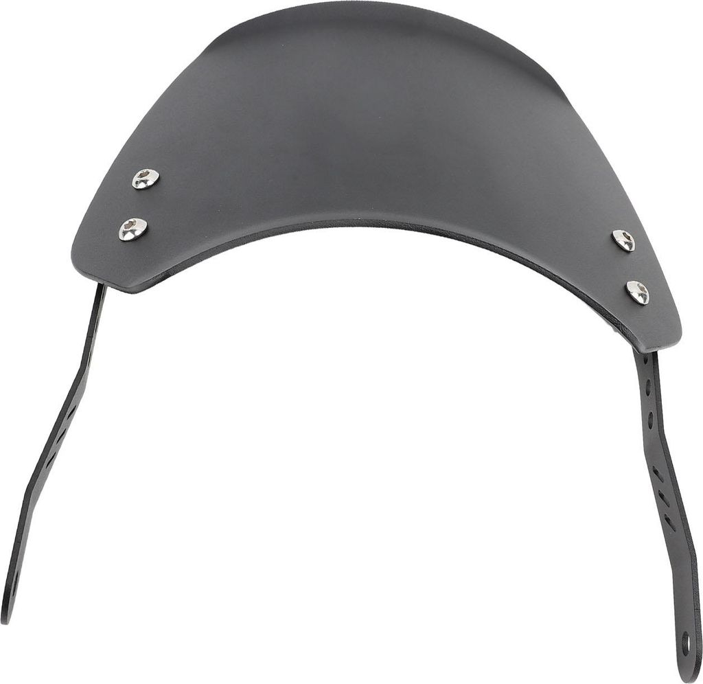 Motorrad-Windschutzscheibe, Aluminium, universeller vorderer Windabweiser mit Halterung für runde Scheinwerfer von 6,5 bis 9,45 Zoll, Schwarz