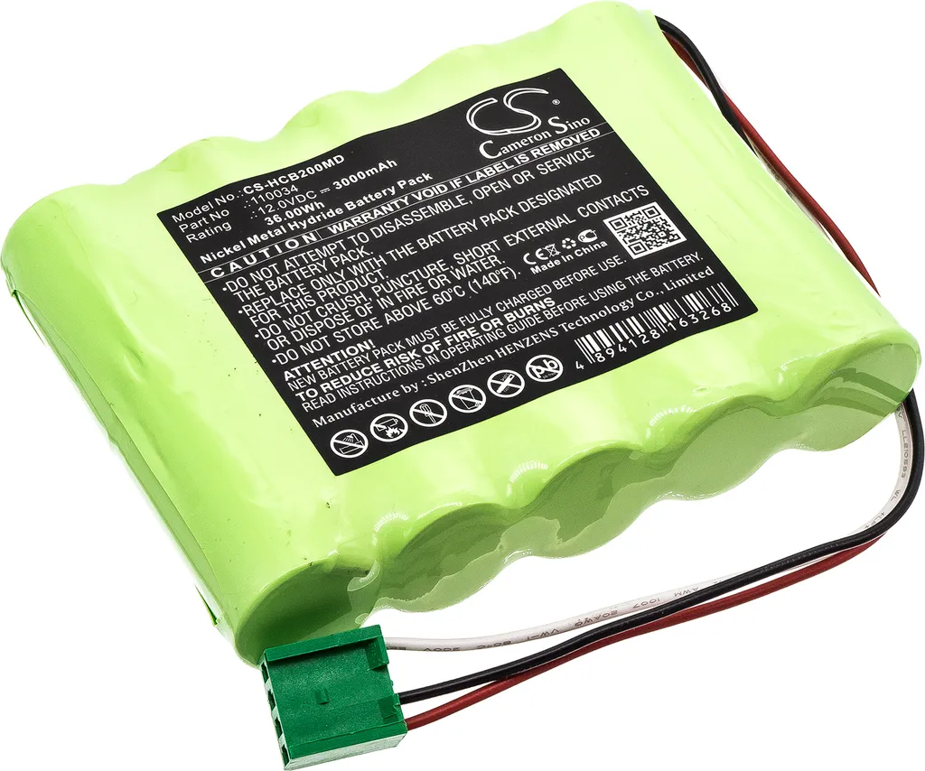 Batterie Techtek pour Hellige SCB2 Scope remplace le modèle 110034