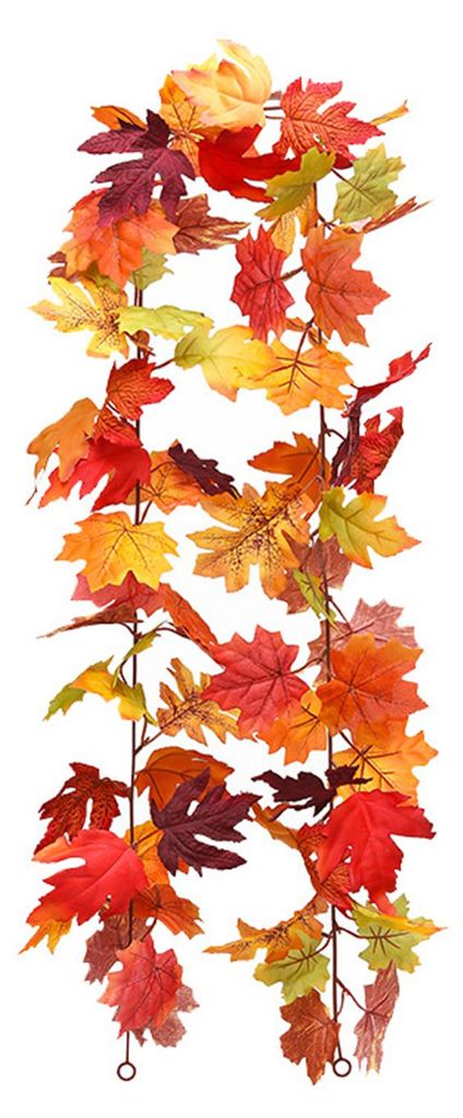 Künstliche Ahornblattgirlande (100/175 cm), UV-beständig, für Herbst, Halloween, Erntedankfest, Kaminsims, Veranda, Innen- und Außendekoration