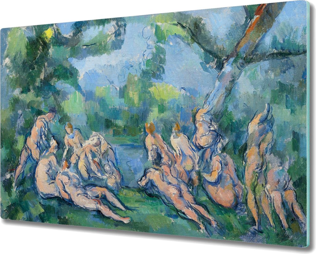 Coloray Hackbrett Herdabdeckplatte 80x52 cm Küchenbrett Kochplattenabdeckung Schneidebrett - Brüder Paul Cézanne