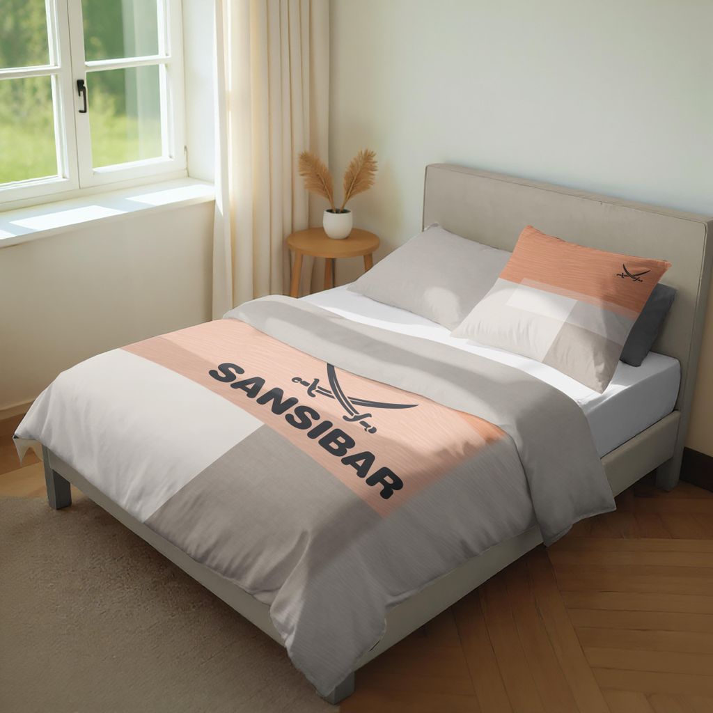 Bettwäsche Sansibar Bettwäsche-Set Sunrise, 100% Premium Baumwolle, 135x200 cm/ 80x80 cm in Orange