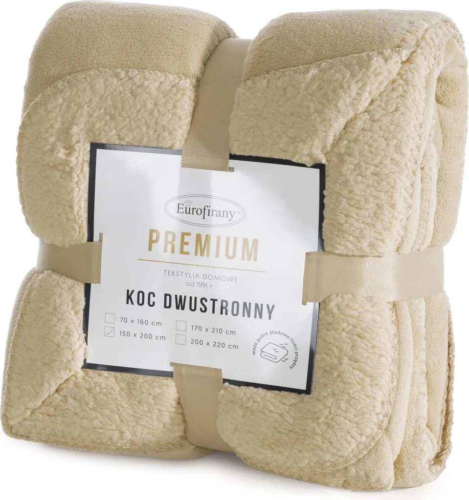 Couvre-lit 170x210 Tedy beige pour une chambre chaleureuse et cosy