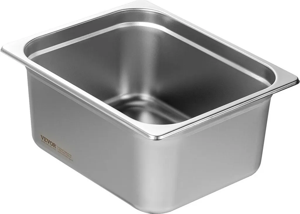 Teglie per Bagnomaria 1/2 GN 15cm - Set da 6 Pezzi Inox Professionale