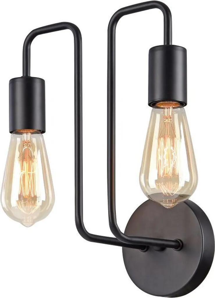 Luminaire Mural Double Style Industriel Noir Gilbert T532WL-02B E27