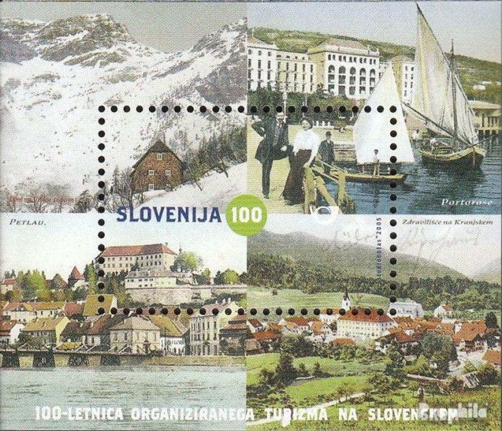 Briefmarken Slowenien 2005 Mi Block22 (kompl.Ausg.) gestempelt 100 Jahre organisierter Fremdenverkehr Slowenien