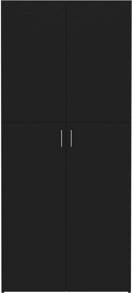 vidaXL Szafka na buty czarna 80x35,5x180 cm materiał Zdjęcie produktu 9