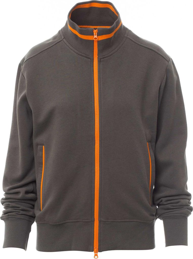 Mivaro Damen Sweatjacke tailliert mit Stehkragen und Reißverschluss sportlich elegant aus Baumwolle mit Fleece innen warm bequem für Freizeit Arb...
