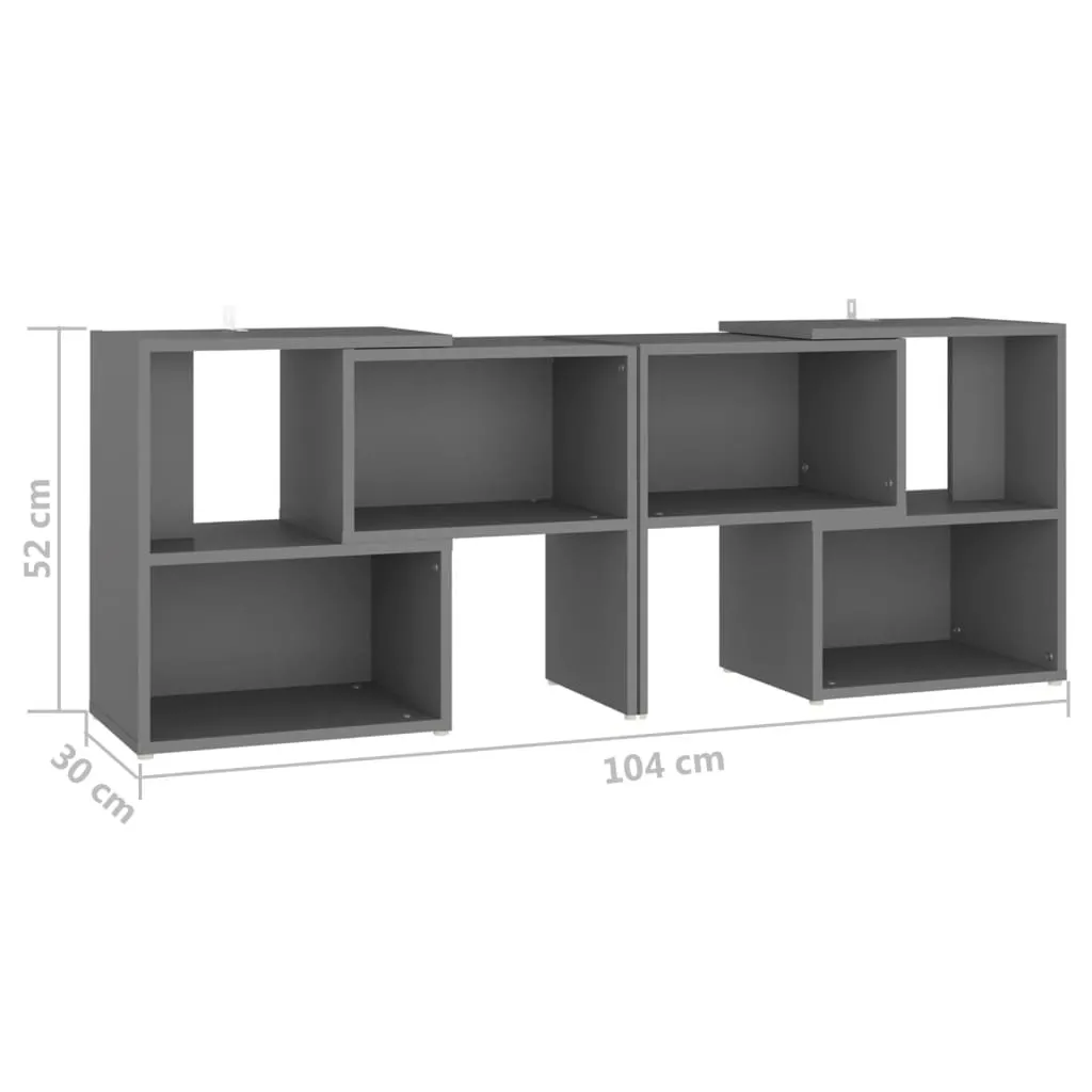 Banc TV Gris Anthracite 104 cm - Buffet Bas Multimédia Gain de Place - 7