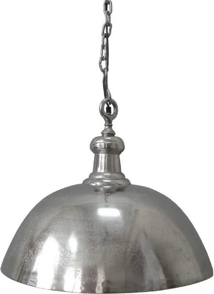 Lampe à Suspendre pour Table à Manger Style Industriel Argent 50cm