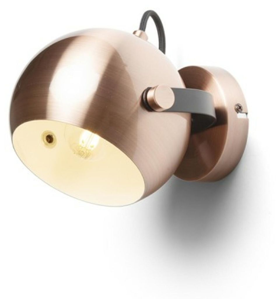 RED - DESIGN RENDL RENDL AGNETA Aufputz-Leuchte, gebürstetes Kupfer/Schwarz, 230 V, E27, 40 W, R13896