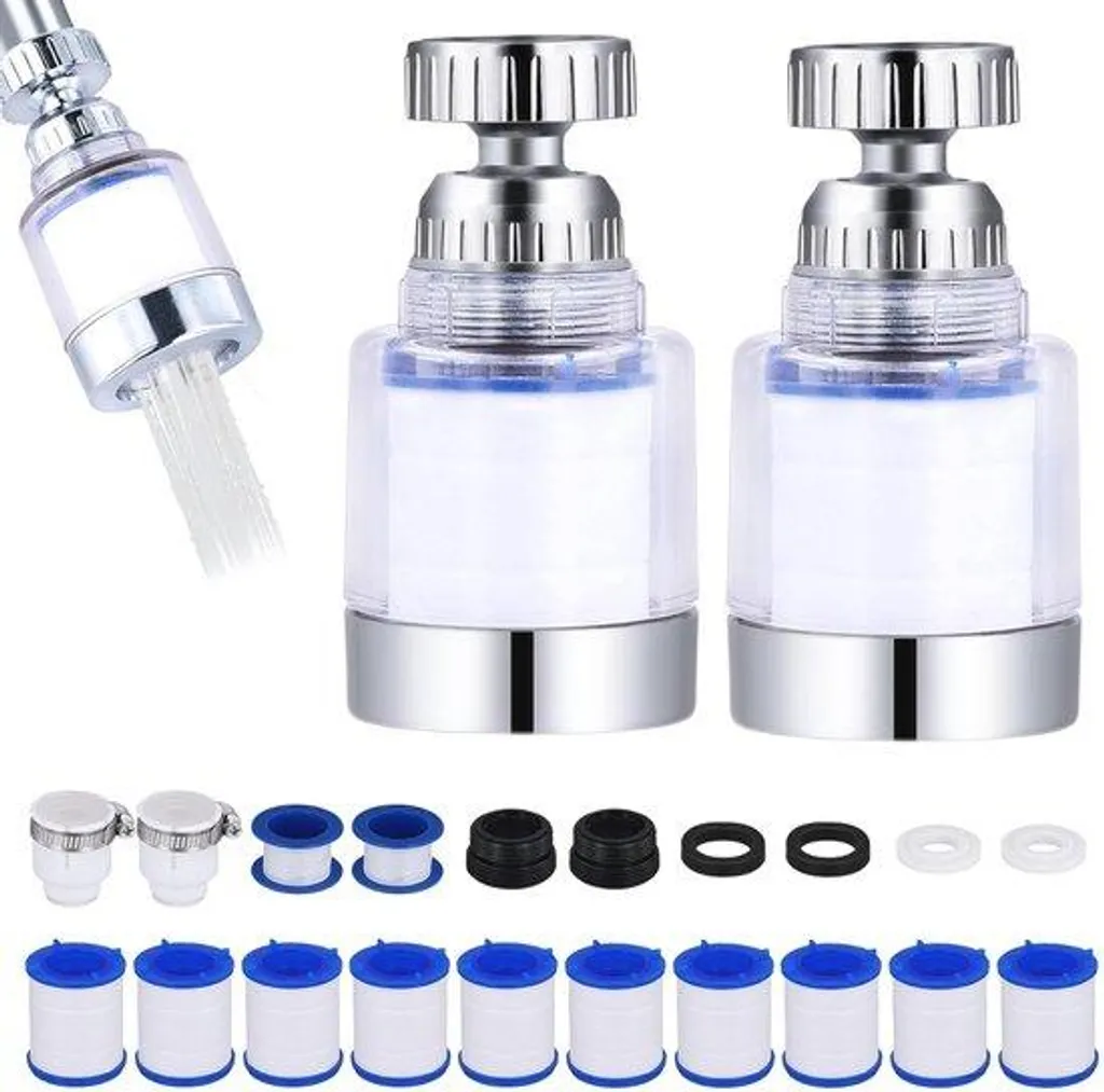 Robinet rotatif avec filtre purificateur pour eau potable de cuisine