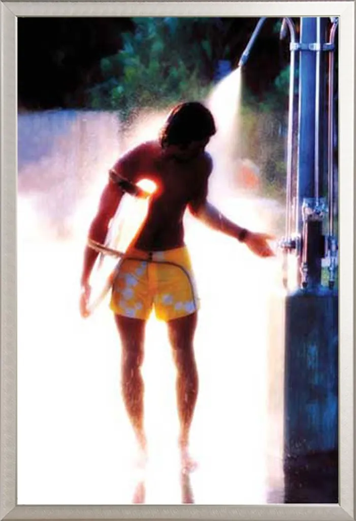 Grand poster surf Hawaii avec cadre alu incassable Shinsuke et vitre pro