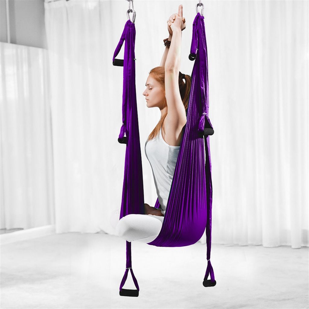 2.5 * 1.45m Safe Deluxe Antennenkit Antigravitations Yoga Schaukel Premium Aerial Nylon Ausrš¹stung Aerial Yoga H?ngematten Set