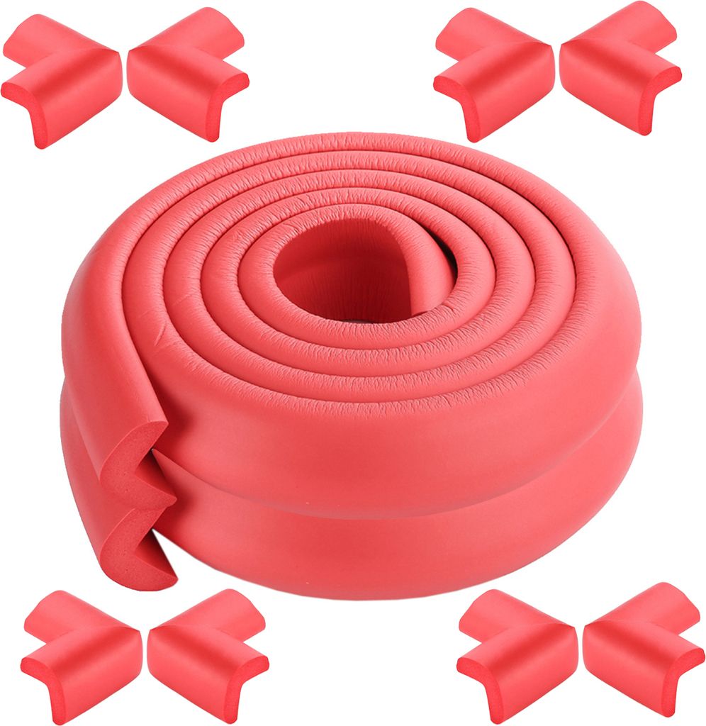 CANDeal 4 Meter L-Form Kantenschutz und 8 x Eckenschutz-Set, Premium-High-Density-Schaum baby schützende Haushaltswerkzeug für Tisch, Bank und an...
