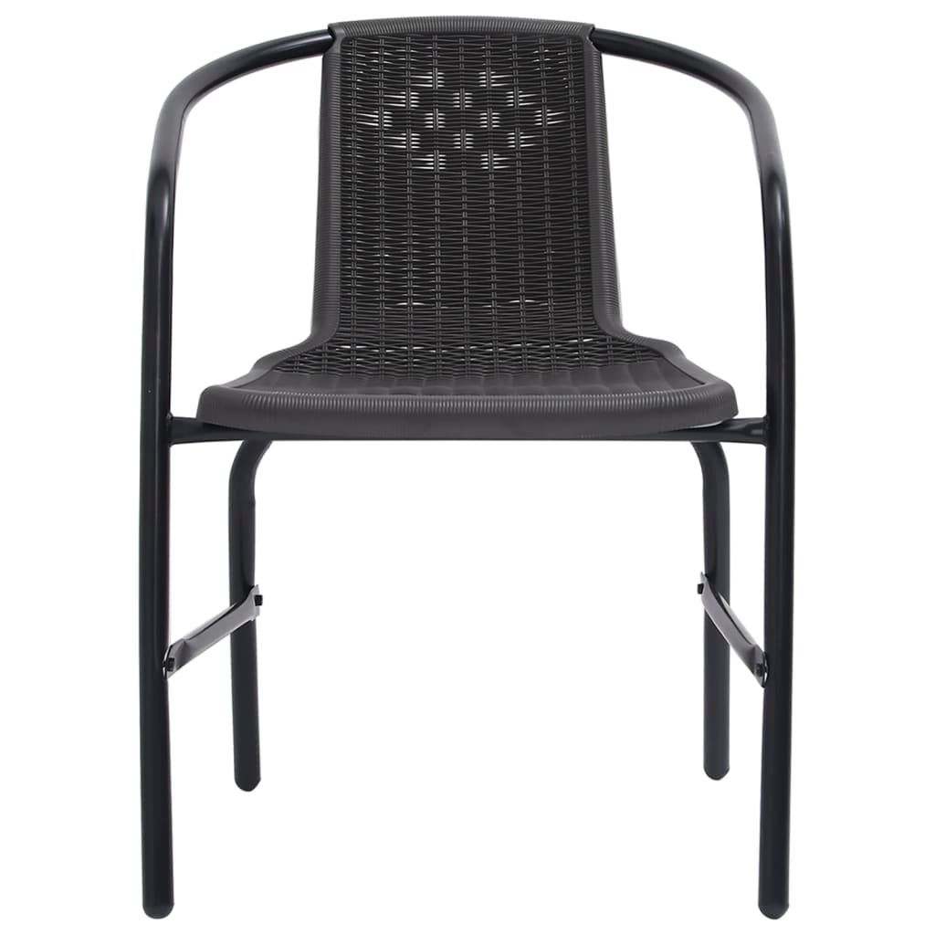 " "Outdoor-Stuhl/Picknickstuhl - Gartenstühle 2er Set - Gartensessel - Kunststoff Rattan-Optik und Stahl 110 kg - 62x55x74 cm NeuMöbel 1698380
