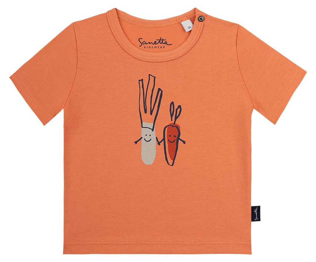 Sanetta Kidswear Jungen T-Shirt orange Gemüse 80