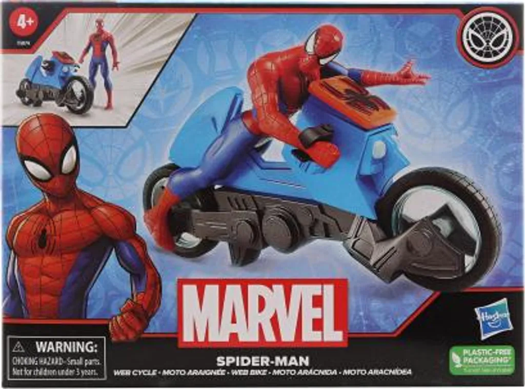Moto Spider-Man Web Cycle : Jouet avec Lanceur de Toiles pour Enfants
