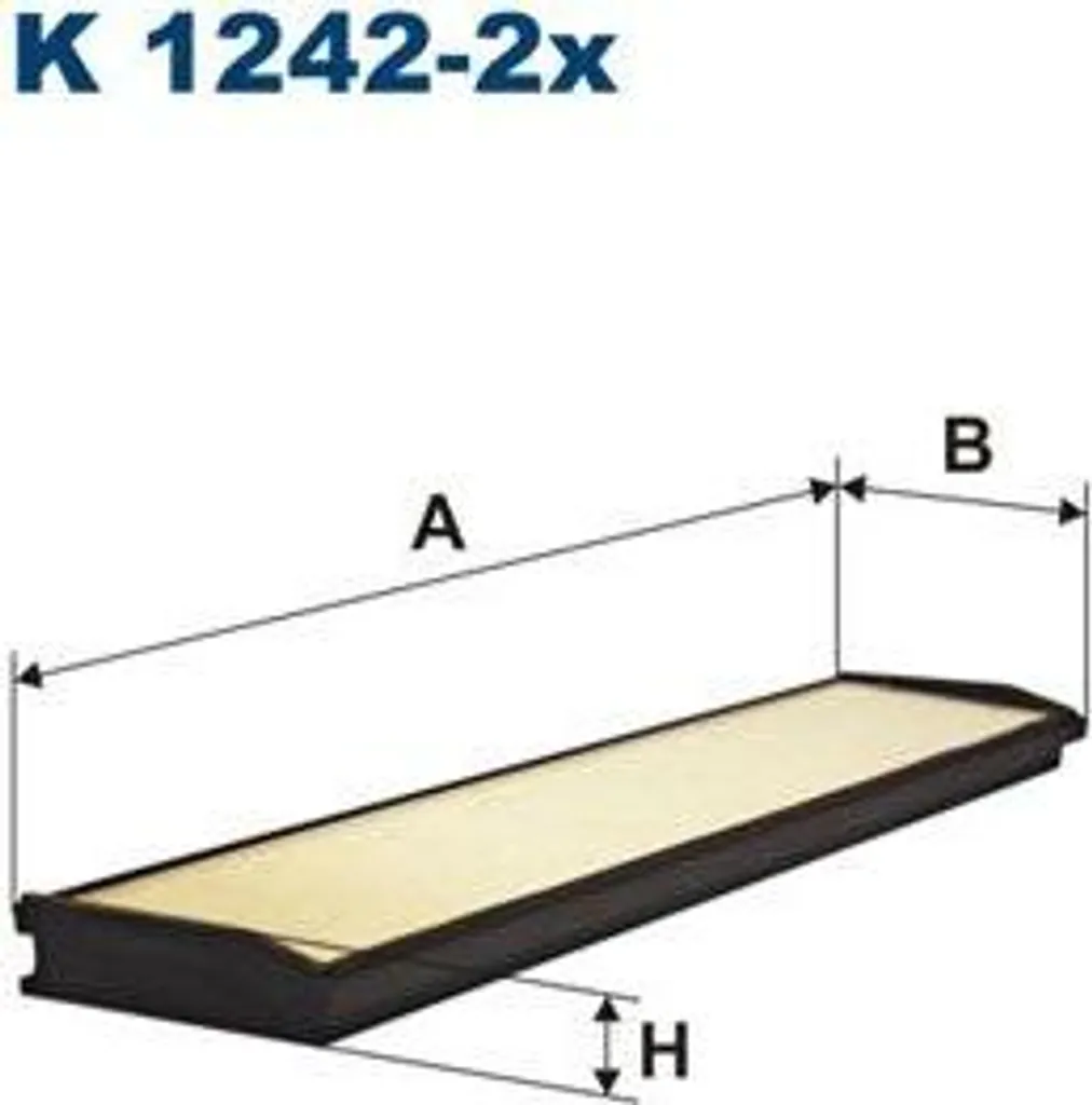 Filtre air habitacle FILTRON K 1242-2x pour Mercedes Classe E Berline
