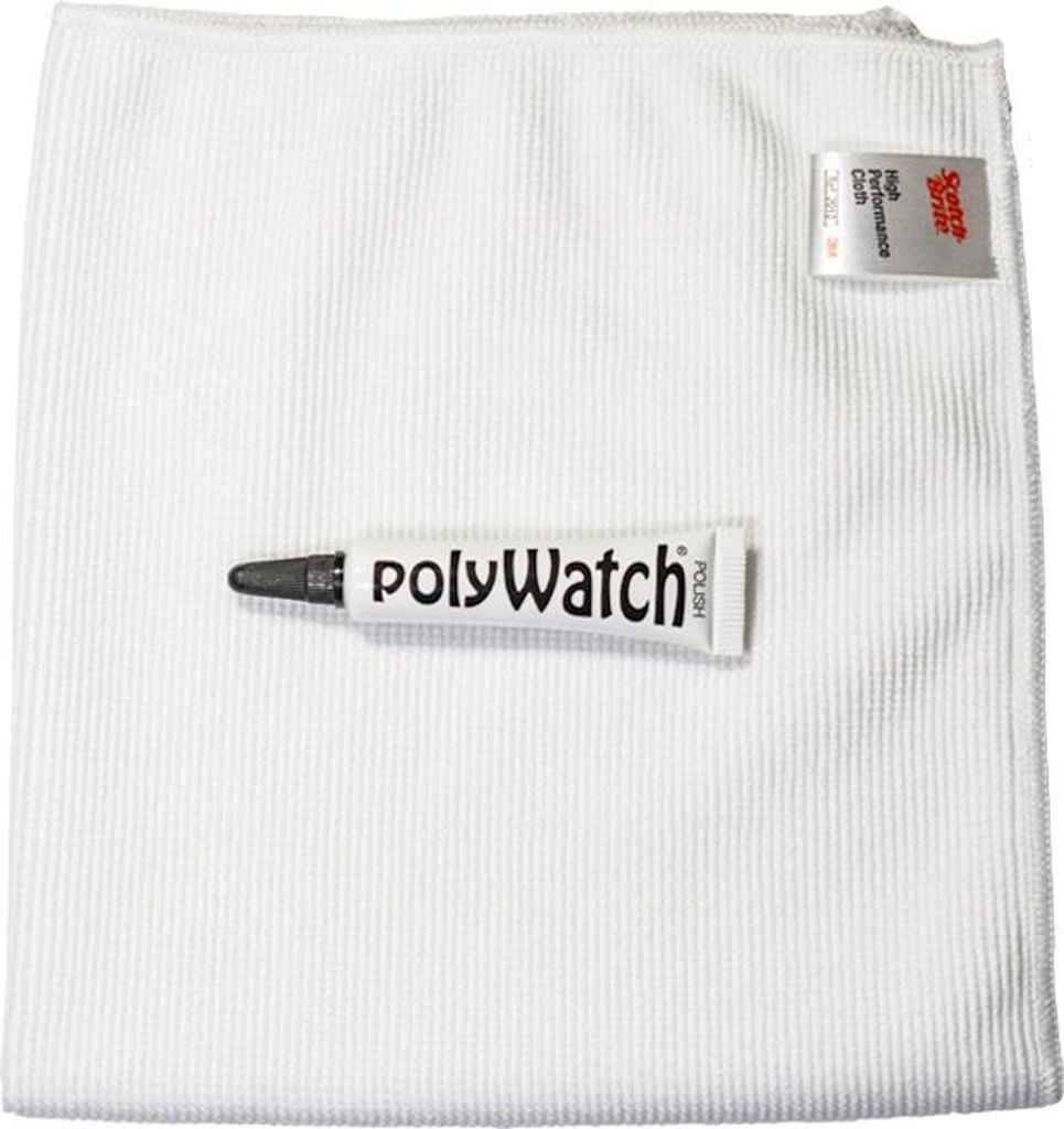 PolyWatch Kunststoff Uhr Glas Kratzer Politur mit 3M Scotch-Brite