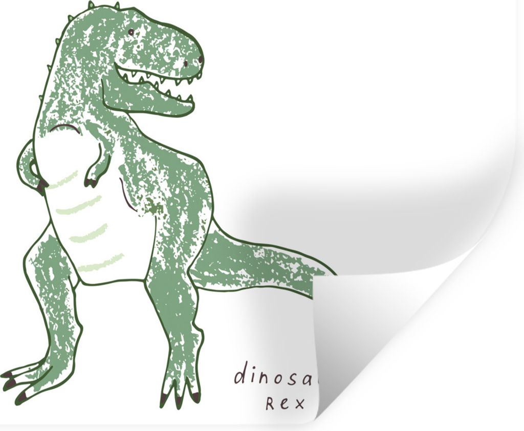 MuchoWow Wandtattoo Wandsticker Wandaufkleber Kinderzimmer - Dinosaurier - Tyrannosaurus Rex - Junge - Mädchen - Kind 90x60 cm Selbstklebend und...