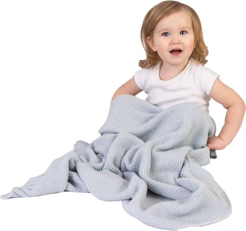 Couverture bébé anti-transpiration BabyMatex 75x100 cm en coton gris - 3