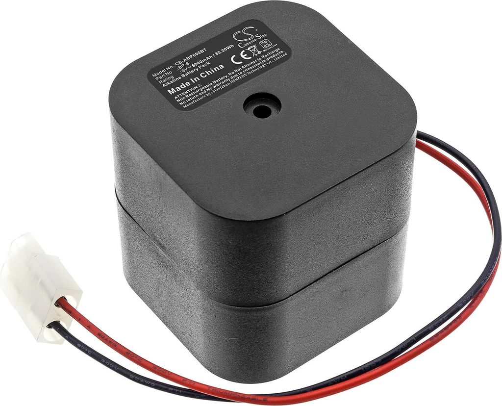 Ersatzbatterie passend für die Alkaline Batterie Alarm Lock LL1 BP-6, 5000mAh