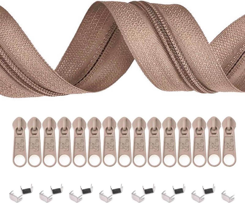 6m Endlos-Reißverschluss 5mm mit 15 Zippern und 15 Produktbild 