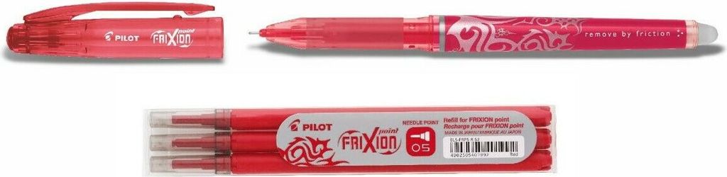 Pilot Frixion Point 0.5 Tintenroller rot+ 3 Ersatzminen