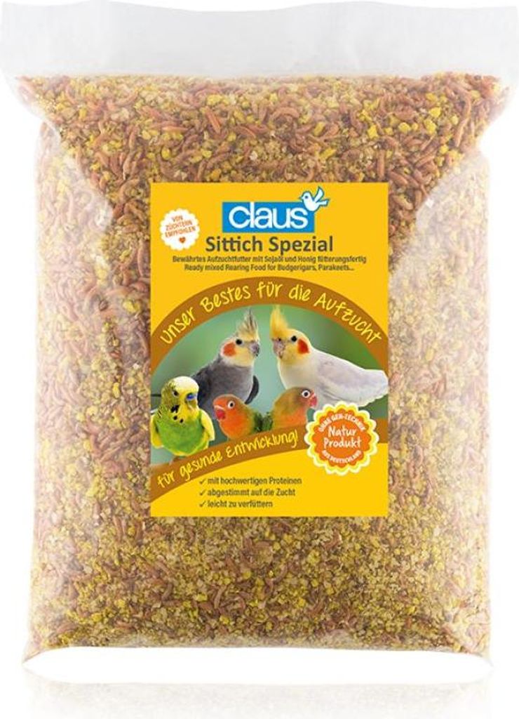 Claus Sittich Spezial - Fertigfutter zur Aufzucht kleinerer Papageien 5kg