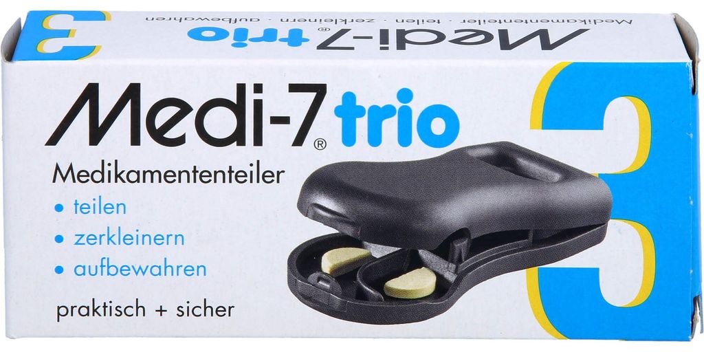 Medi 7 trio Tablettenteiler grau 1 St Produktbild 