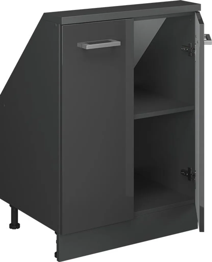 Mobile Base Sottotetto Vicco R-Line 60 cm Antracite Lucido Design Moderno