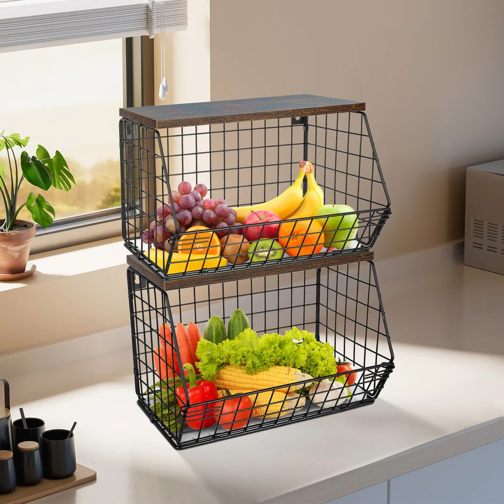 Aufbewahrungskorb Obstkorb Gemüsekorb Drahtkorb Metallkorb Produktbild 