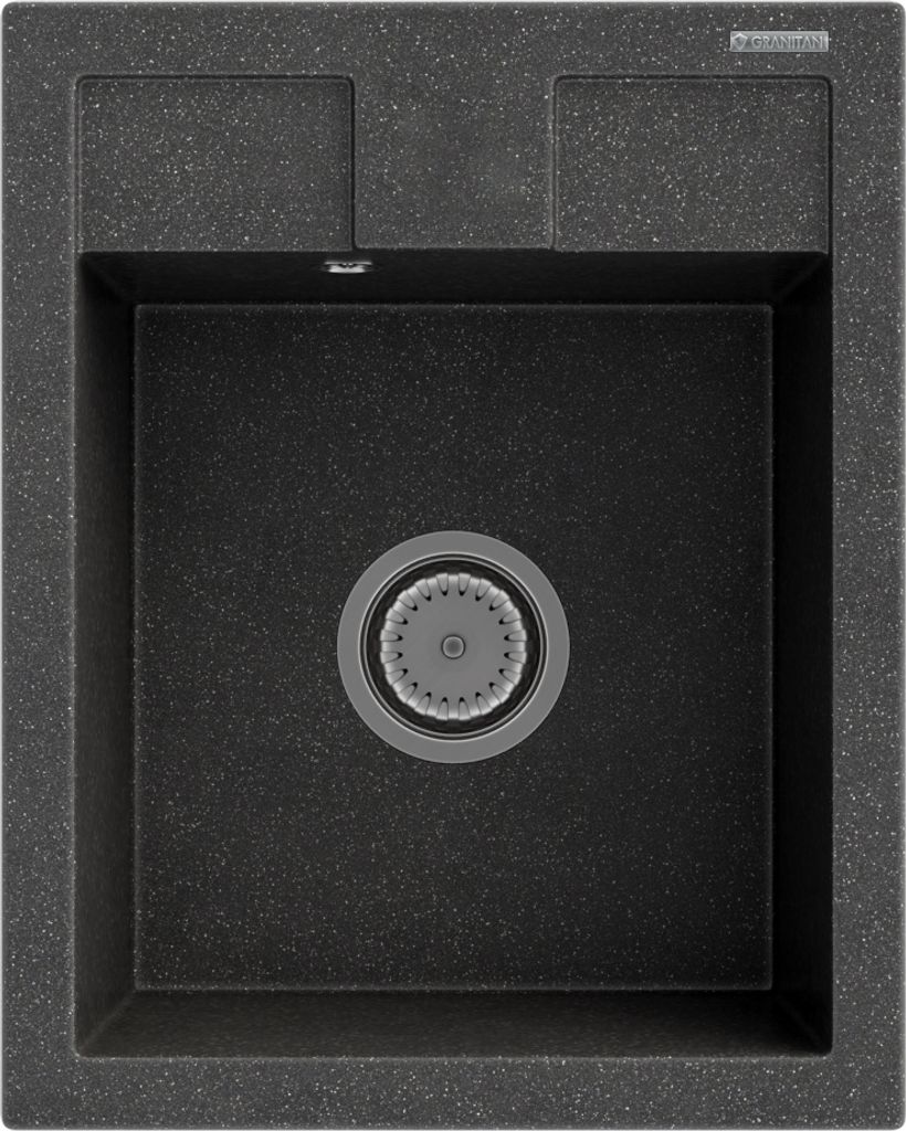Granitan | Lavello in granito - Da incasso - Nero - Design Immagine del prodotto 