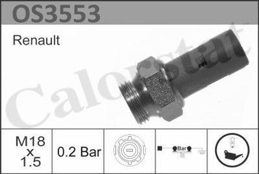 CALORSTAT by Vernet OS3553 Öldruckschalter OE M851148 kompatibel mit Trafic, Sport Spider, Rapid, Megane, Laguna, Kangoo, Express, Espace, Clio, C...