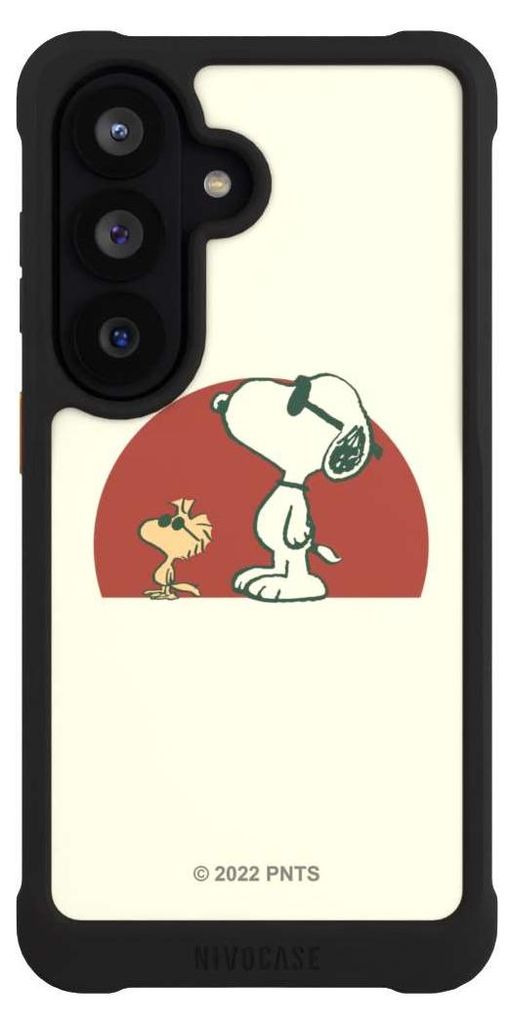 NIVOCASE Hülle für Samsung Galaxy S26 Stoßfeste Handyhülle NIVOmax Case Schwarz Offizielles Lizenzprodukt Snoopy Kindheit