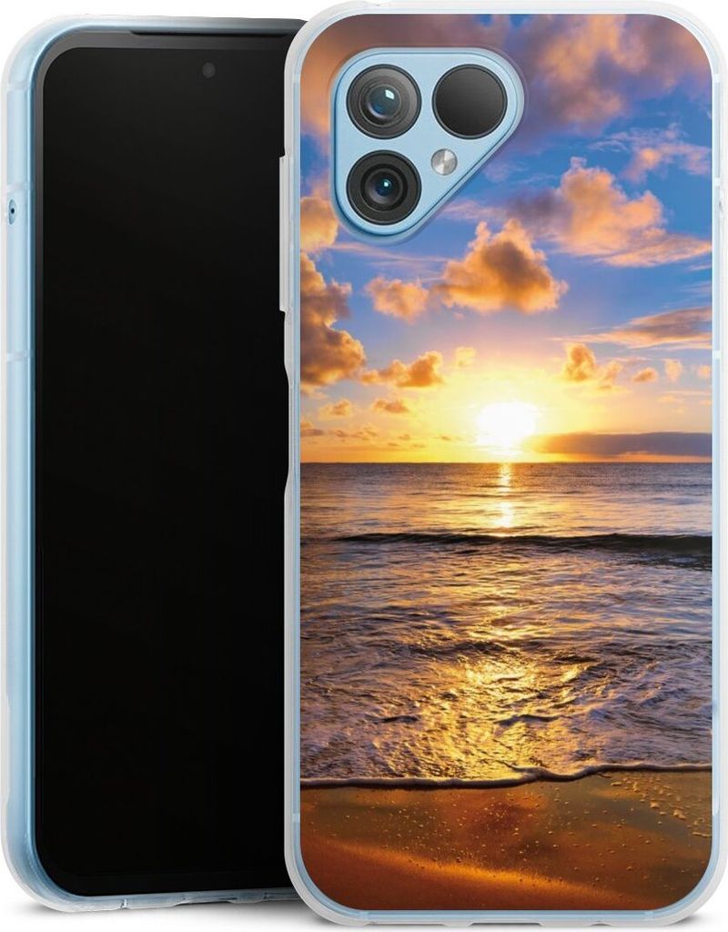 DeinDesign Handyhülle für Fairphone 5 Silikon Hülle Case Smartphone Schutzhülle Meer Sonnenuntergang Strand