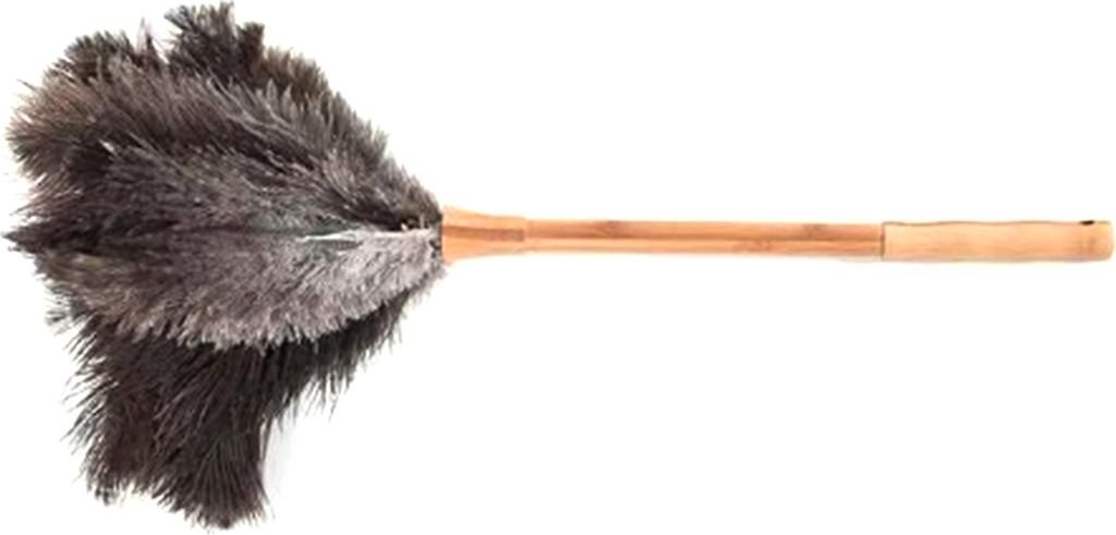 Fluffy Natural Straussenfeder Staubtuch Holzgriff Haushaltsreinigungswerkzeug