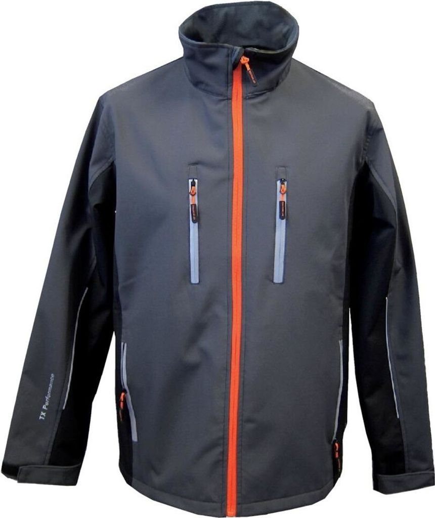 TERRAX Softshelljacke Größe M dunkelgrau/schwarz