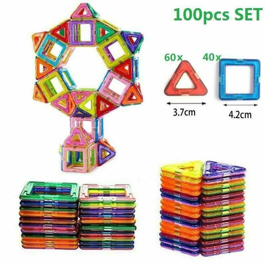 116 tlg Blocks Magnetic Building Kinder Spielzeug Magnetische Bausteine Blöcke 