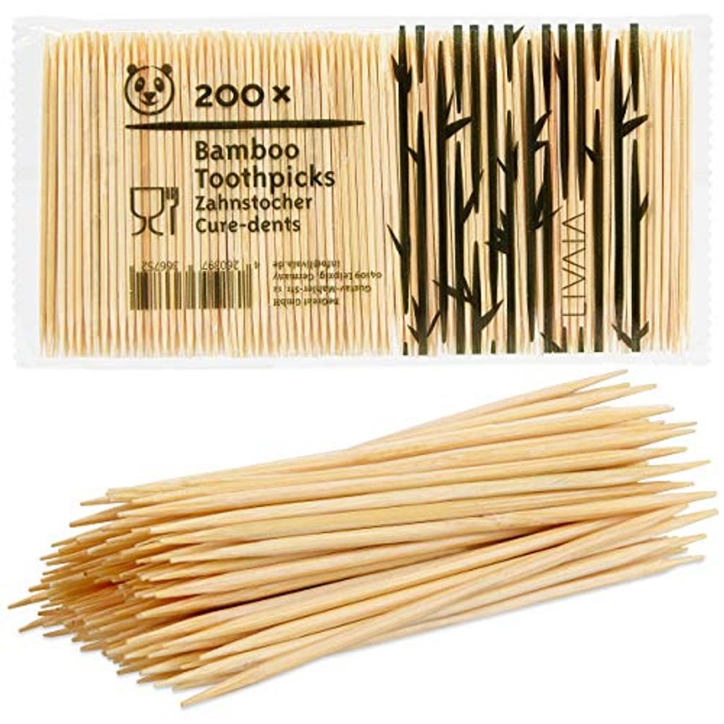 Zahnstocher Zahn Stocher Bambus  Holz 7cm 1000 Stück 