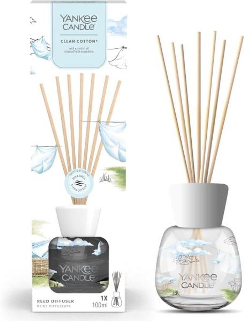 Yankee Candle Reed Diffuser Clean Baumwolle 100 ml Produktbild 